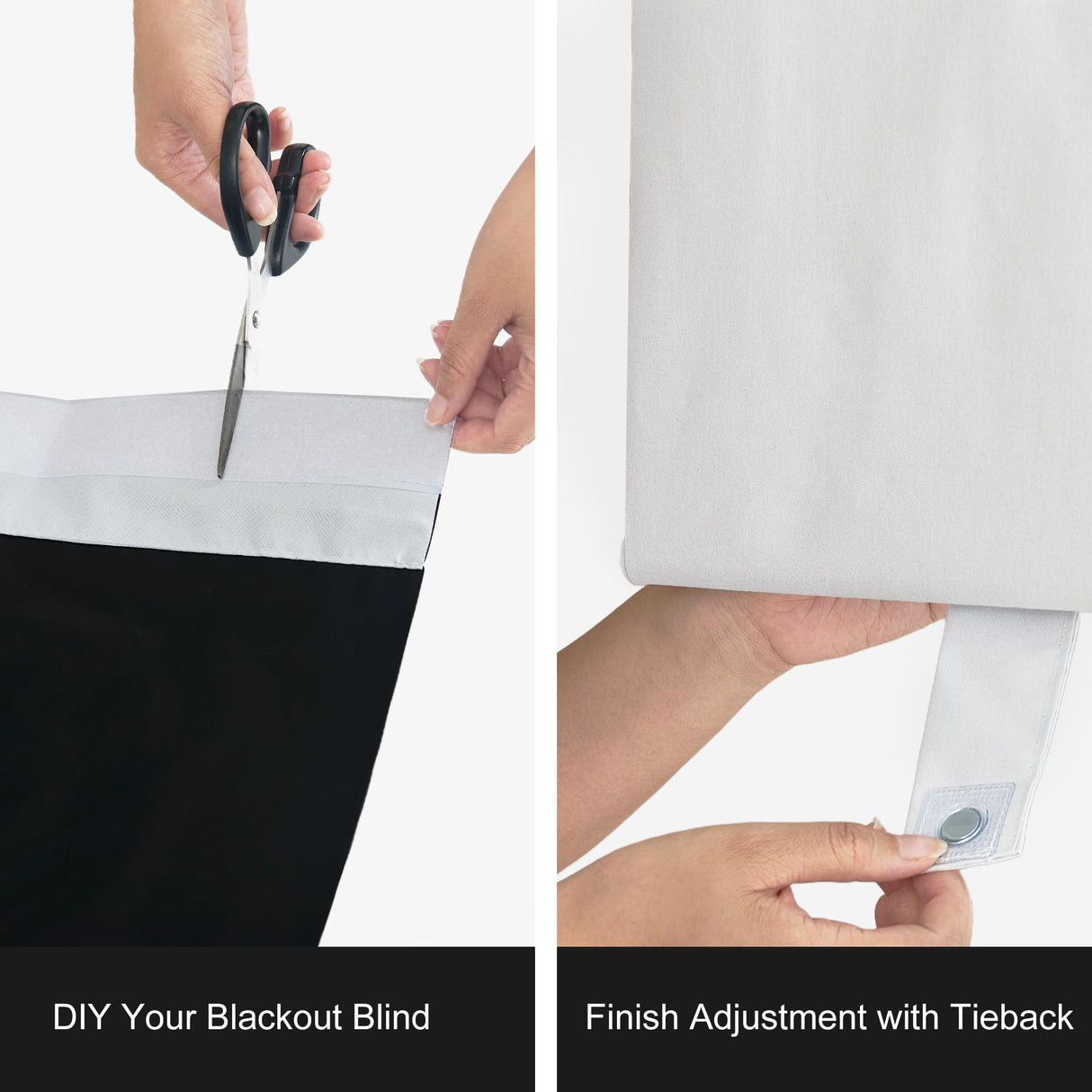 NICETOWN 100% Blackout Roller Shades, No Tools No Drill Cordless Blinds for Windows, Thermal Insulated Privacy French Door Window Shades for Bedroom Kitchen (26" W x 64" L, Greyish White, 1 Panel) NICETOWN