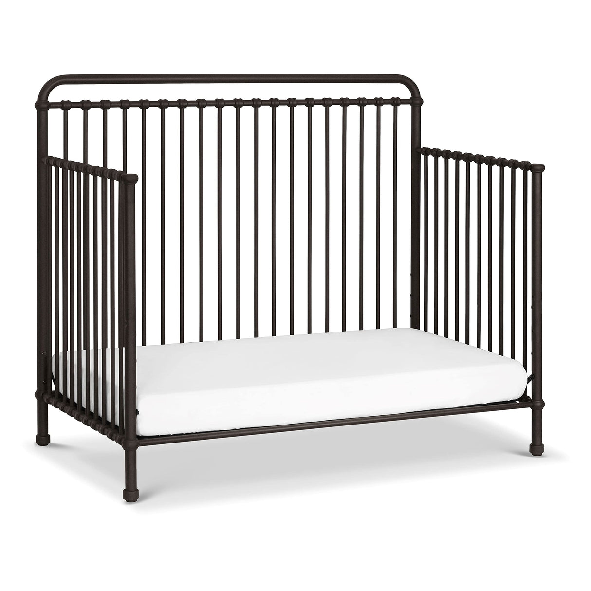 Namesake Winston 4-in-1 Convertible Metal Crib in Vintage Iron, Greenguard Gold Certified NAMESAKE
