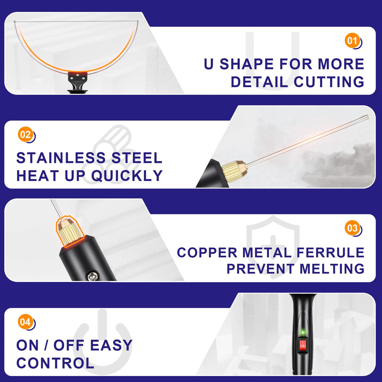 GOCHANGE 3 in 1 Foam Cutter Electric Cutting Machine Pen Tools Kit, 100-240V / 18W Styrofoam Cutting Pen with Electronic Voltage Transformer Adaptor GOCHANGE