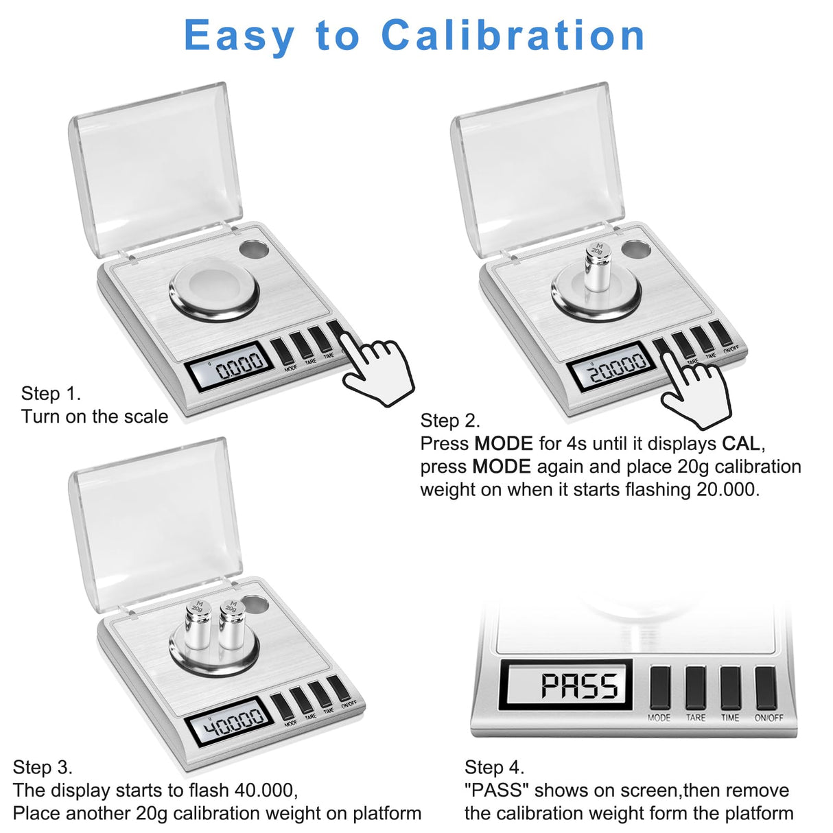 Fuzion Milligram Scale, 50g/0.001g Digital Milligram Scale with Calibration Weights, Jewelry and Gem Scale, Mg Scale for Powder, Reloading, Includes Scoop, Powder Pan and Tweezers Fuzion