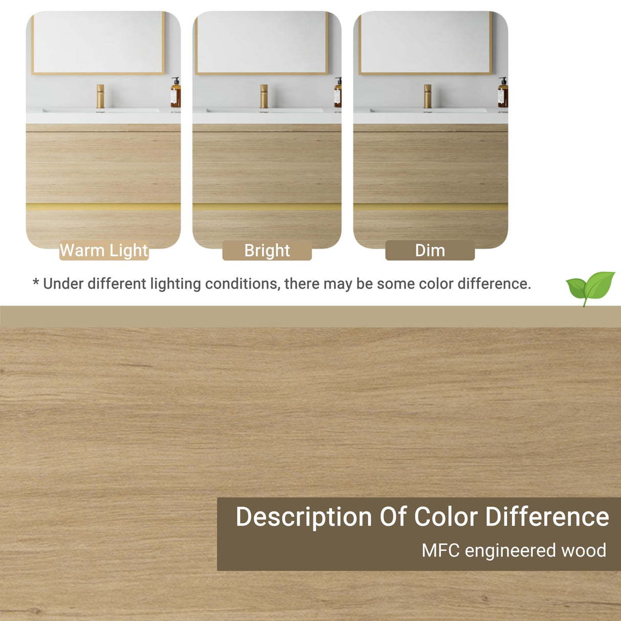 Gxcevsou 72" Floating Bathroom Vanity with Sink, Double Sink Wall Mounted Bathroom Storage Vanity Cabinet, Modern Bathroom Sink Cabinet with Soft Close Drawers, Pre-Assembled, Natural Oak Gxcevsou