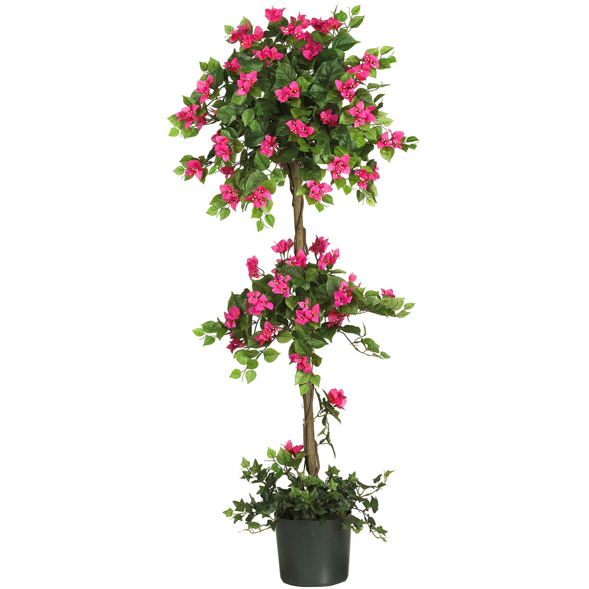 Nearly Natural 5228 Mini Bougainvillea Topiary Beauty, 5-Feet,9" x 9" x 62.5" , Green Nearly Natural