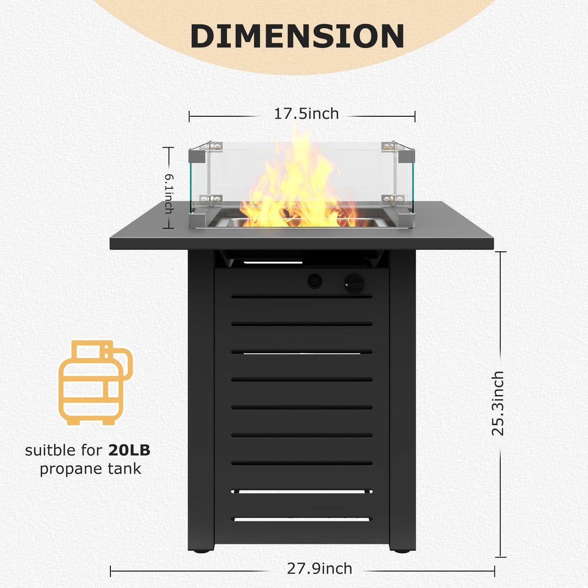 MAISON BACKYARDS MBY 5-Piece Modern Patio Furniture Set with Fire Pit Table, Metal Outdoor Sectional with Cushions & Wood-Like Armrests, Cozy Conversation Set for Porch, Balcony, Garden, Yard-Brown MAISON BACKYARDS