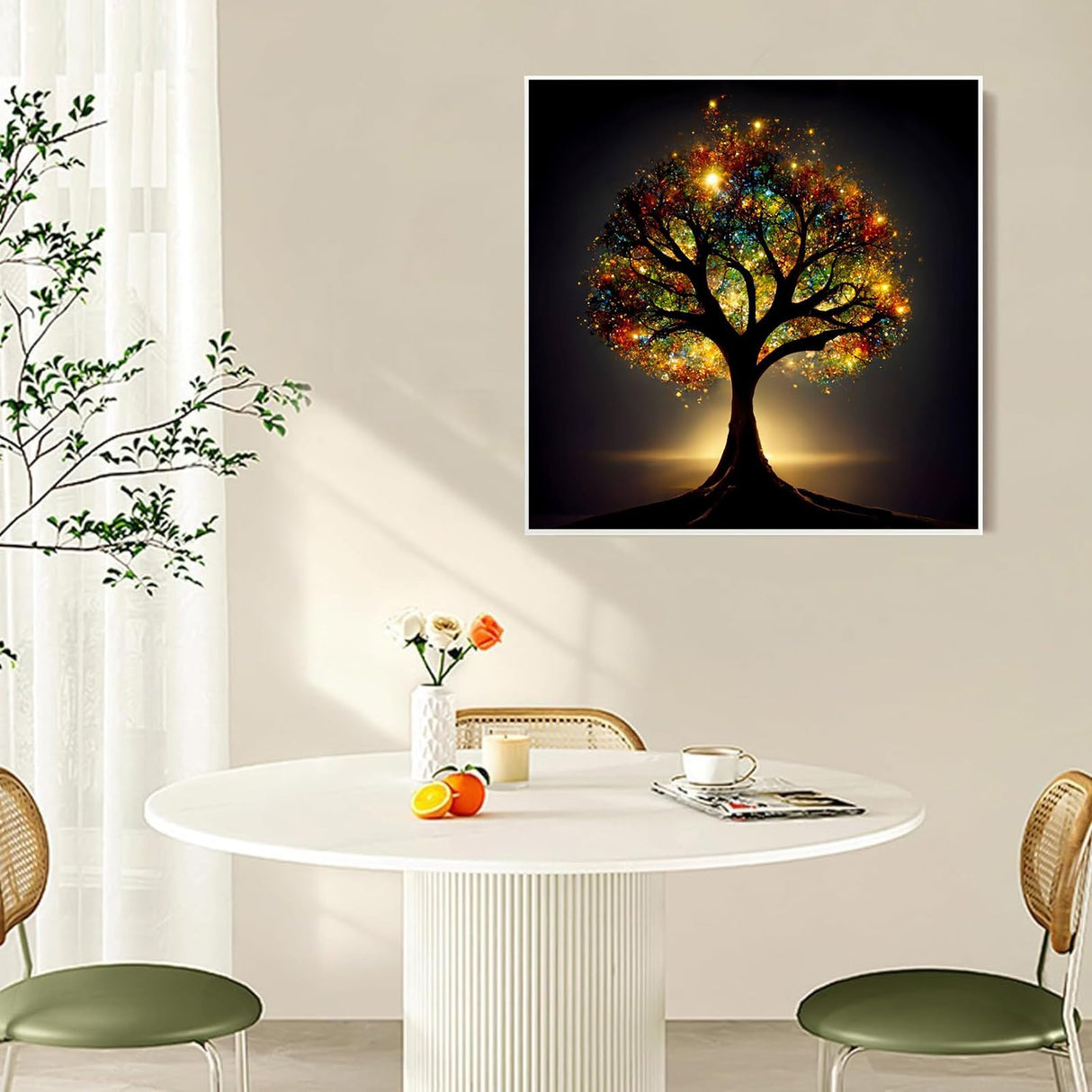 KINPLUB 5D Diamond Painting Kits for Adults, Glitter Tree of Life Diamond Art Kits for Adults Beginners, DIY Full Round Drill Paint by Diamonds, Home Wall Decor 12 x 12 Inch KINPLUB