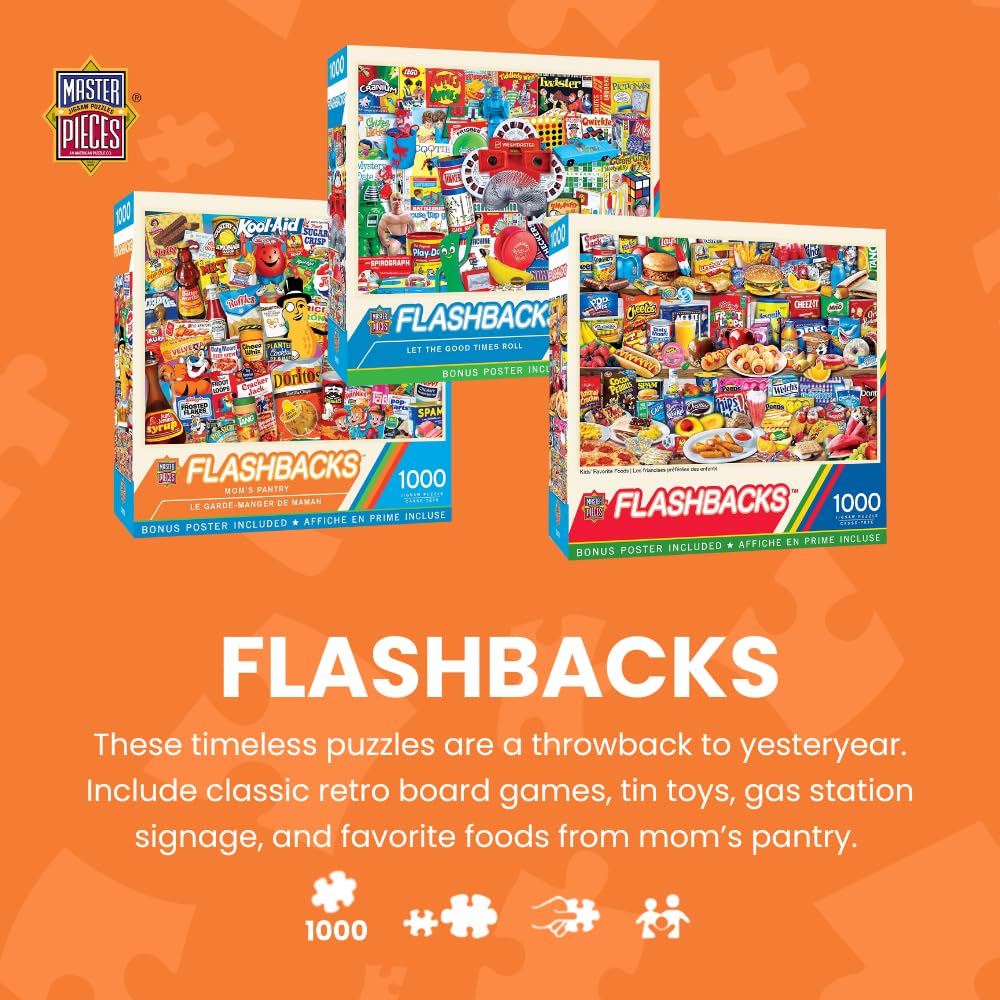 MasterPieces - 1000 Piece Jigsaw Puzzle, Kids Favorite Foods, Fun for Adults, Family, Kids, Non-Glare Finish, 19.25" x 26.75" Masterpieces