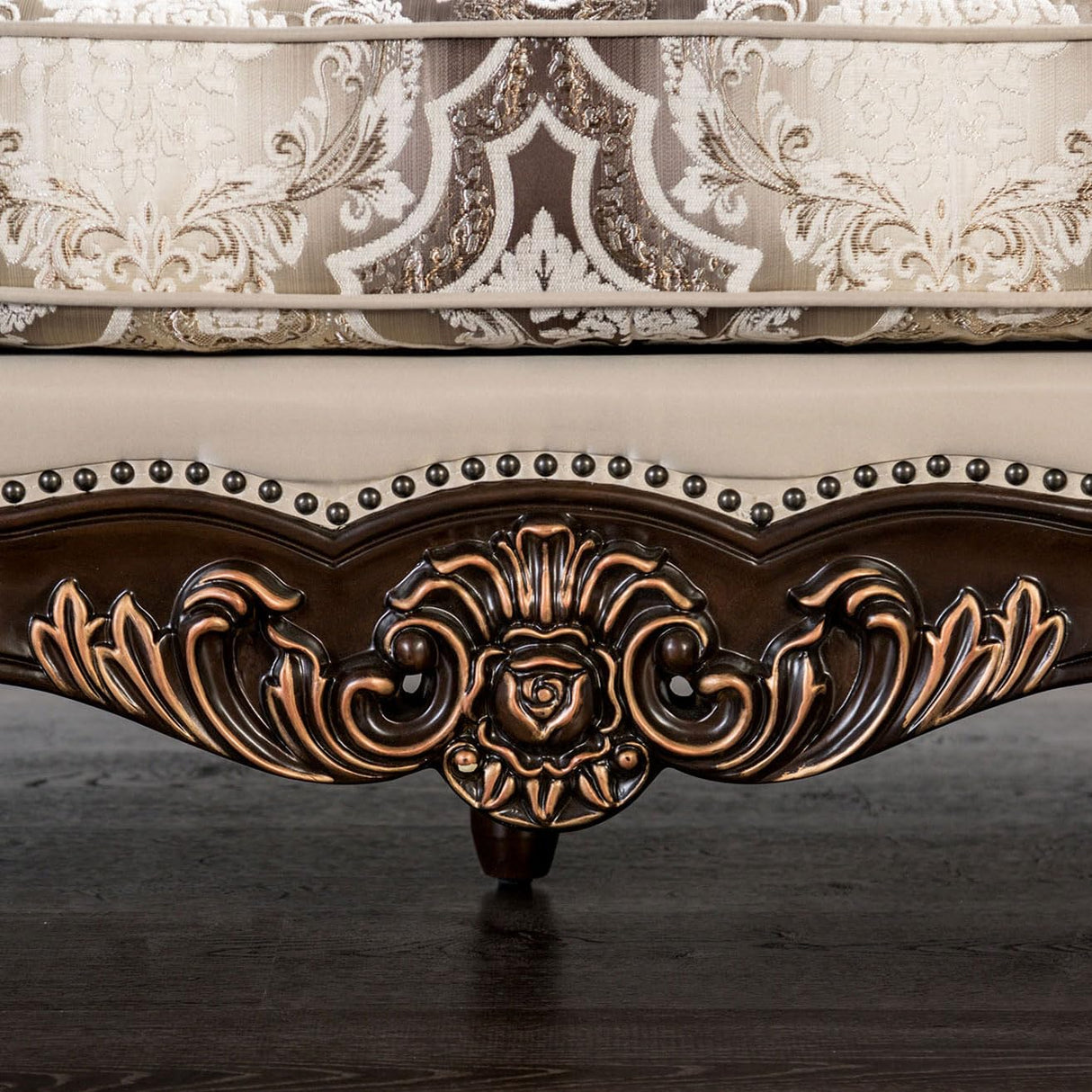 Furniture of America Zephyra Traditional Faux Leather Upholstered Sofa with Rolled Arm and Accent Pillows, Wooden Comfortable Couch for Living Room, Office, Bedroom, Dark Cherry/Beige Furniture of America