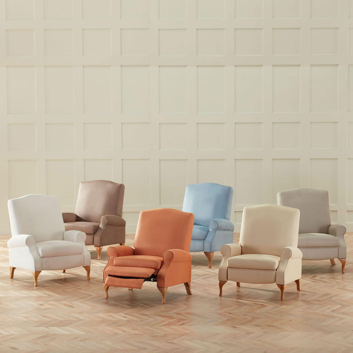 BrylaneHome 350 Lbs. Weight Capacity Faux Suede Recliner - Beige BrylaneHome