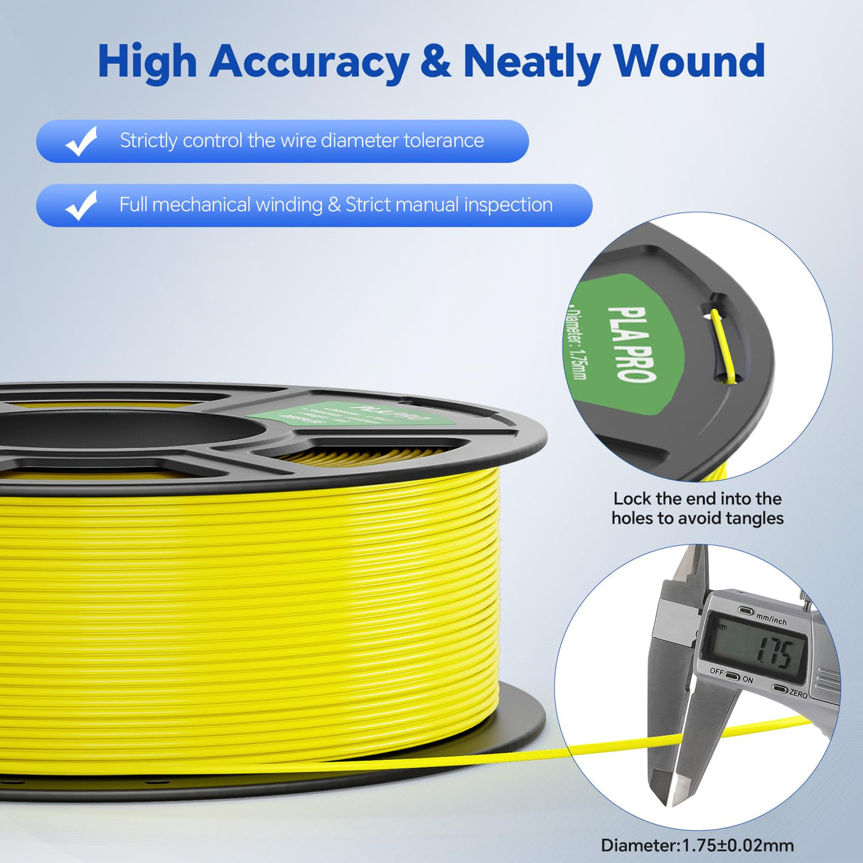 DEEPLEE PLA PRO Filament 1.75mm, Stronger Toughness 3D Printer Filament, PLA Filament Dimensional Accuracy +/- 0.02 mm, Neatly Wound, Fits Most FDM 3D Printer, 1KG Black Deeplee