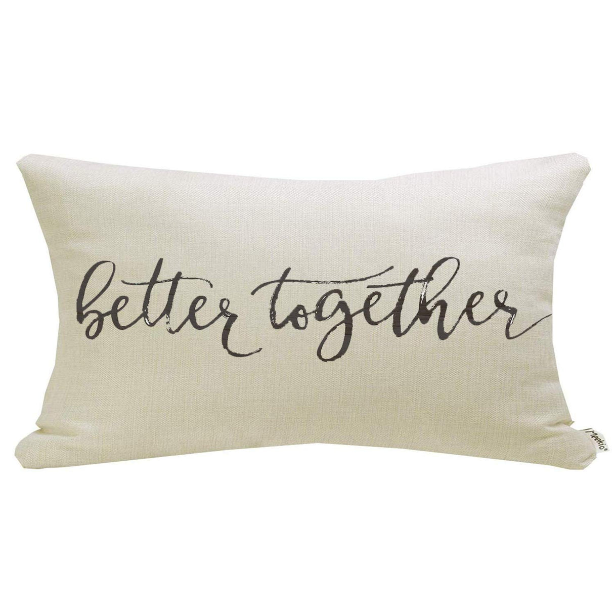 Meekio Farmhouse Pillow Covers with Better Together Quote 12" x 20" Farmhouse Rustic Décor Lumbar Pillow Covers with Saying Housewarming Gifts Family Room Décor Meekio
