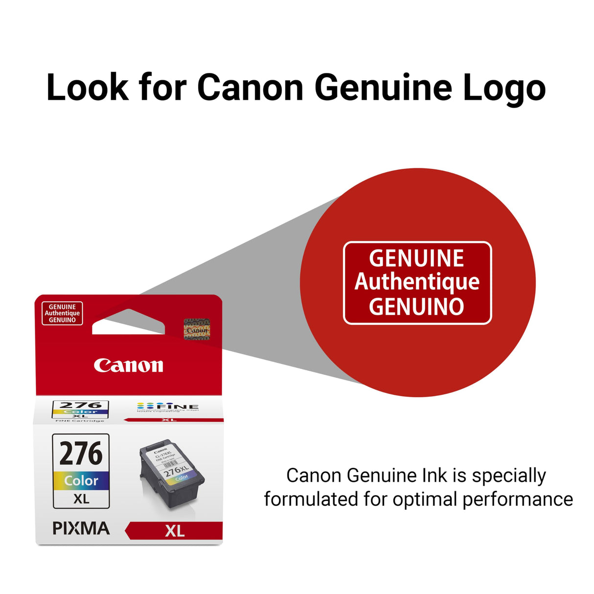 Canon CL-276 XL Genuine Color Ink Cartridge, Compatible with TS3520/3522, TR4720/4722, TS3720/3722 Canon