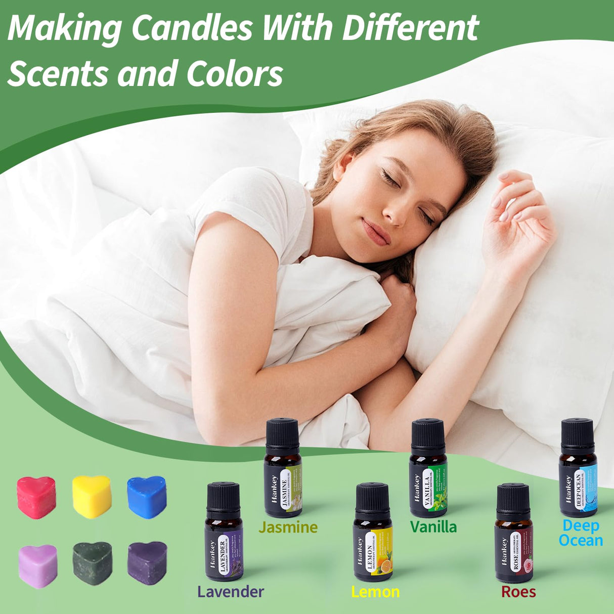 Aeraroma Candle Making Kit for Adults, Soy Candle Making Kit for Beginner - DIY Starter Candle Making Supplies with 900ml Candle Make Pouring Pot & Glass Jars, Perfect for Home Decorations Aeraroma