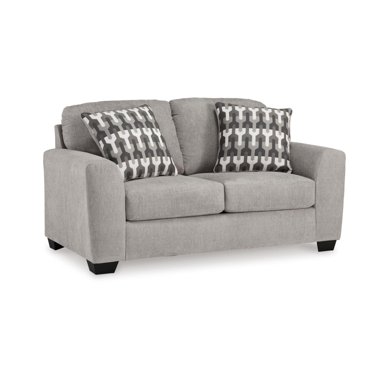 Signature Design by Ashley Avenal Park Casual Loveseat with 2 Toss Pillows, Light Gray Signature Design by Ashley