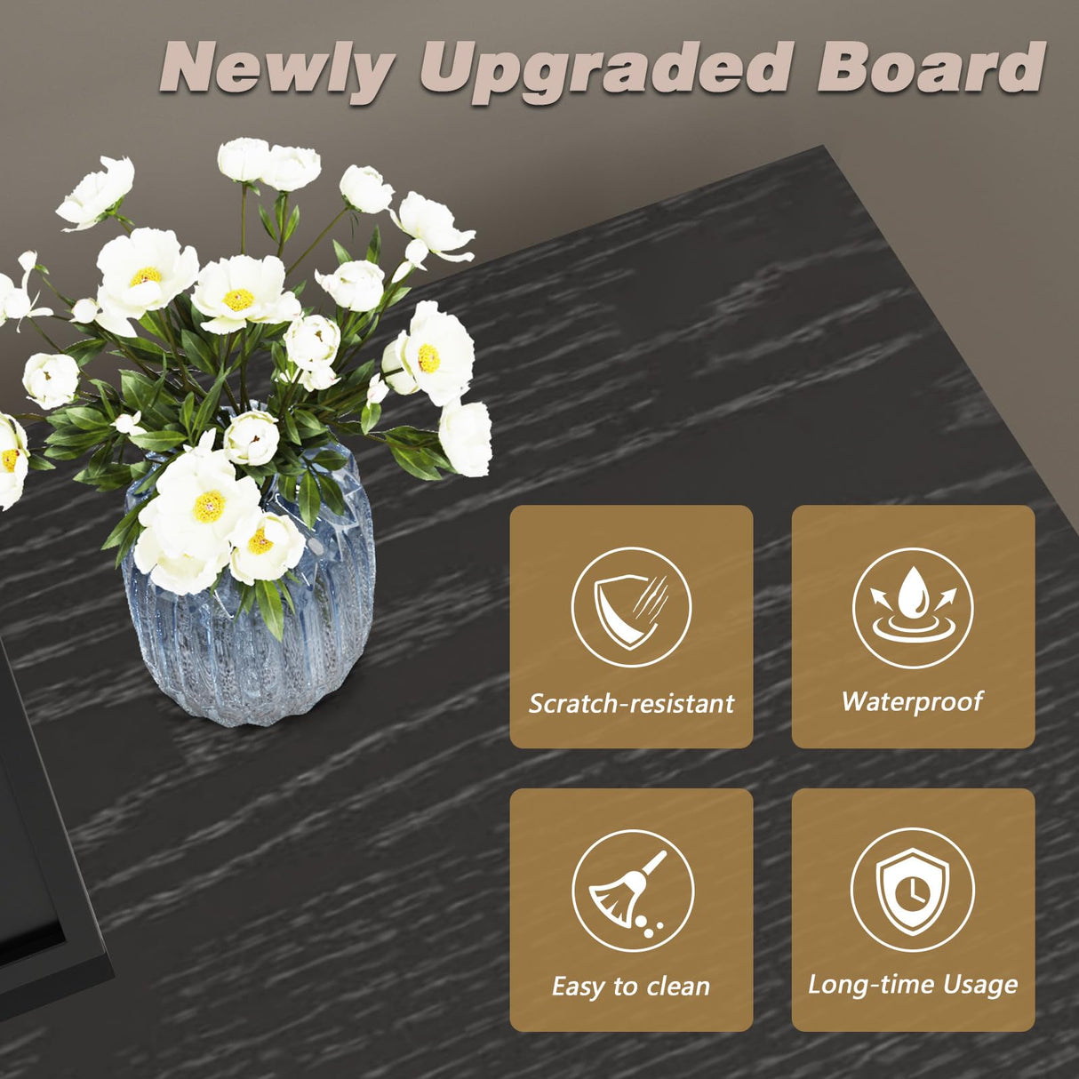 LEMBERI 58 Inches Fireplace TV Stand for TVs up to 65 Inches Console with 18'' Electric Fireplace & Remote, Wooden Modern Entertainment Center for Living Room with LED Light Glass Shelves (Black) LEMBERI