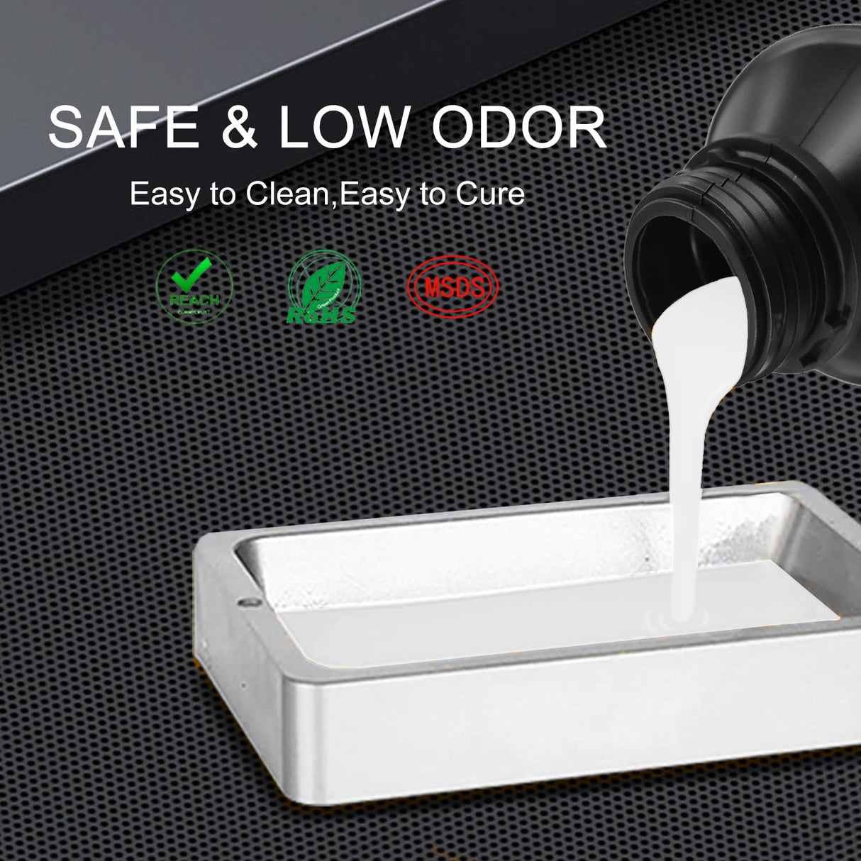 ApexMaker 3D Printer Resin White, 1000g, High Precision, Low Odor, Quick Curing Standard Photopolymer Resin, 385-405nm UV Curing 3D Printing Liquid Photopolymer Resin for LCD DLP SLA 3D Printers ApexMaker