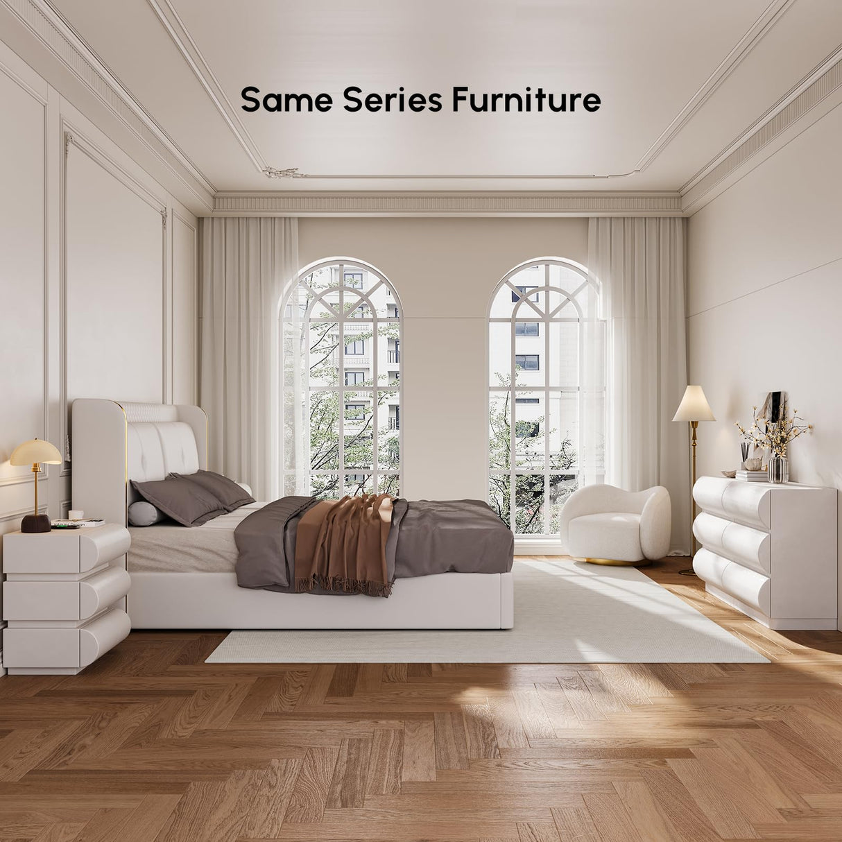 homary Modern 6 Drawers Dresser, 39.4" Wide Faux Leather Chest of Drawers with Modern Design, Storage Dressers Organizer for Bedroom Living Room Hallway, White homary