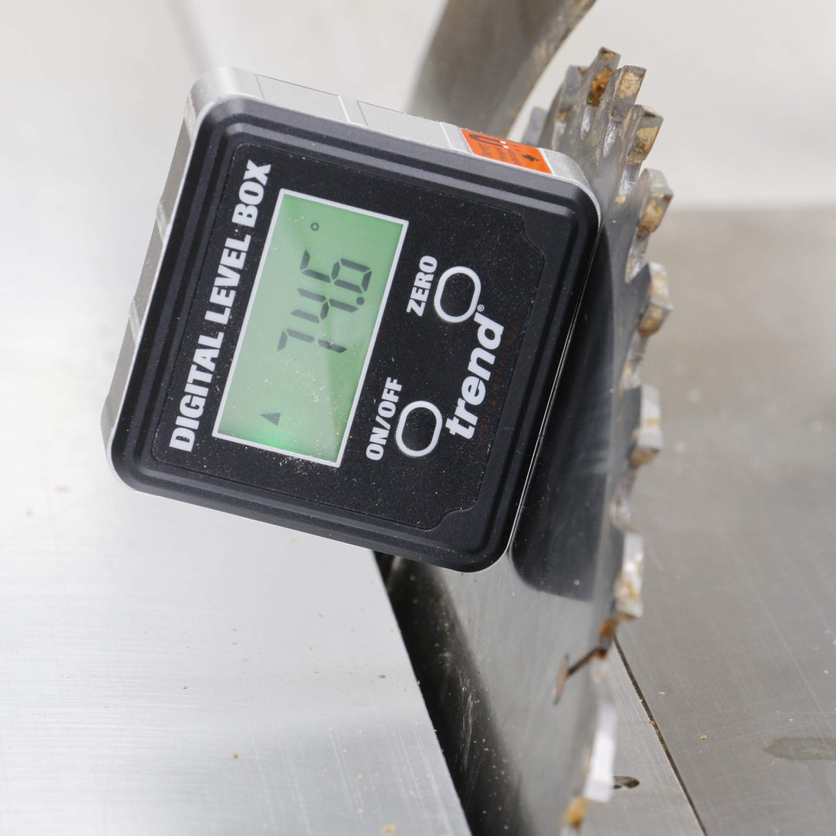 Trend Digital Level Box and Angle Finder (Magnetic Base & LCD Display) for Woodworking and Accurate Table/Miter Saw Angle Setting, Black, DLB TREND