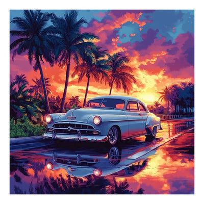 FHBUBPUP Diamond Painting Kits for Adults, Car Diamond Art Kits for Beginners, 5D DIY Full Drill Landscape Gem Art, Paint with Diamond Beads Craft Home Wall Decor 12x12 inch