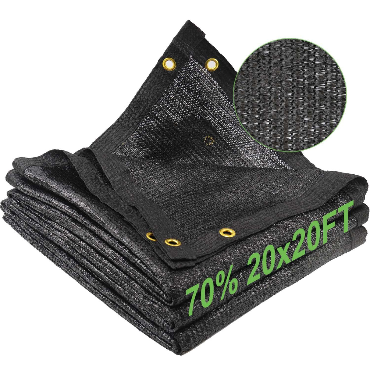 Mklsit Garden Shade Cloth, 70% 20 x 20 FT Resistant Sun Shade Net for Plants Outdoor Mesh Tarp with Reinforced Grommets Shade Cloth for Greenhouse, Tomatoes, Pergola, Patio Sunshade Mklsit