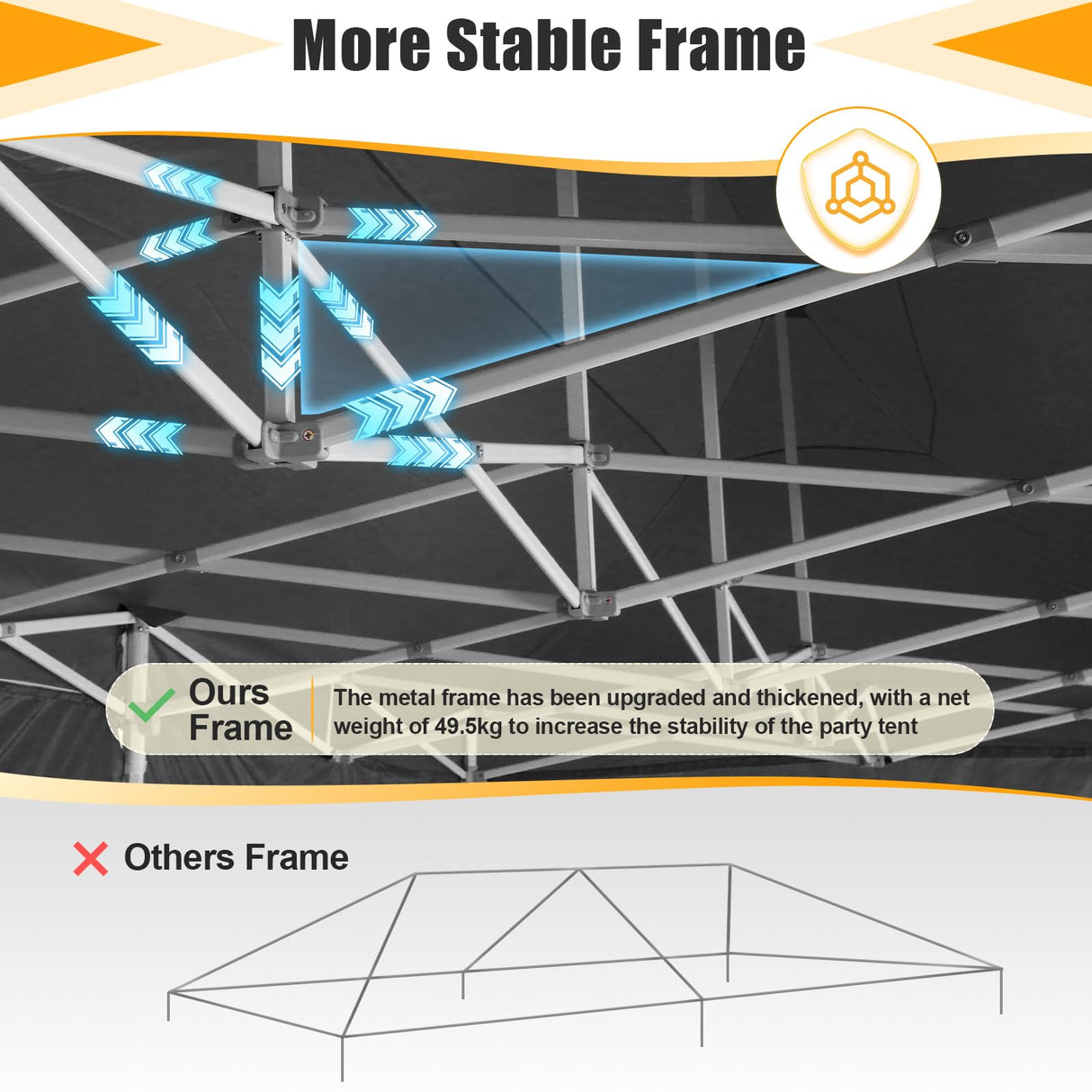 HOTEEL Tents for Parties 10x30 Pop Up Canopy Tent Heavy Duty with 8 Sidewalls, Commercial Party Tent Event Wedding Instant Canopy Waterproof with Carry Bag, UV 50+, Thicked Hexagonal Legs, Black Hoteel