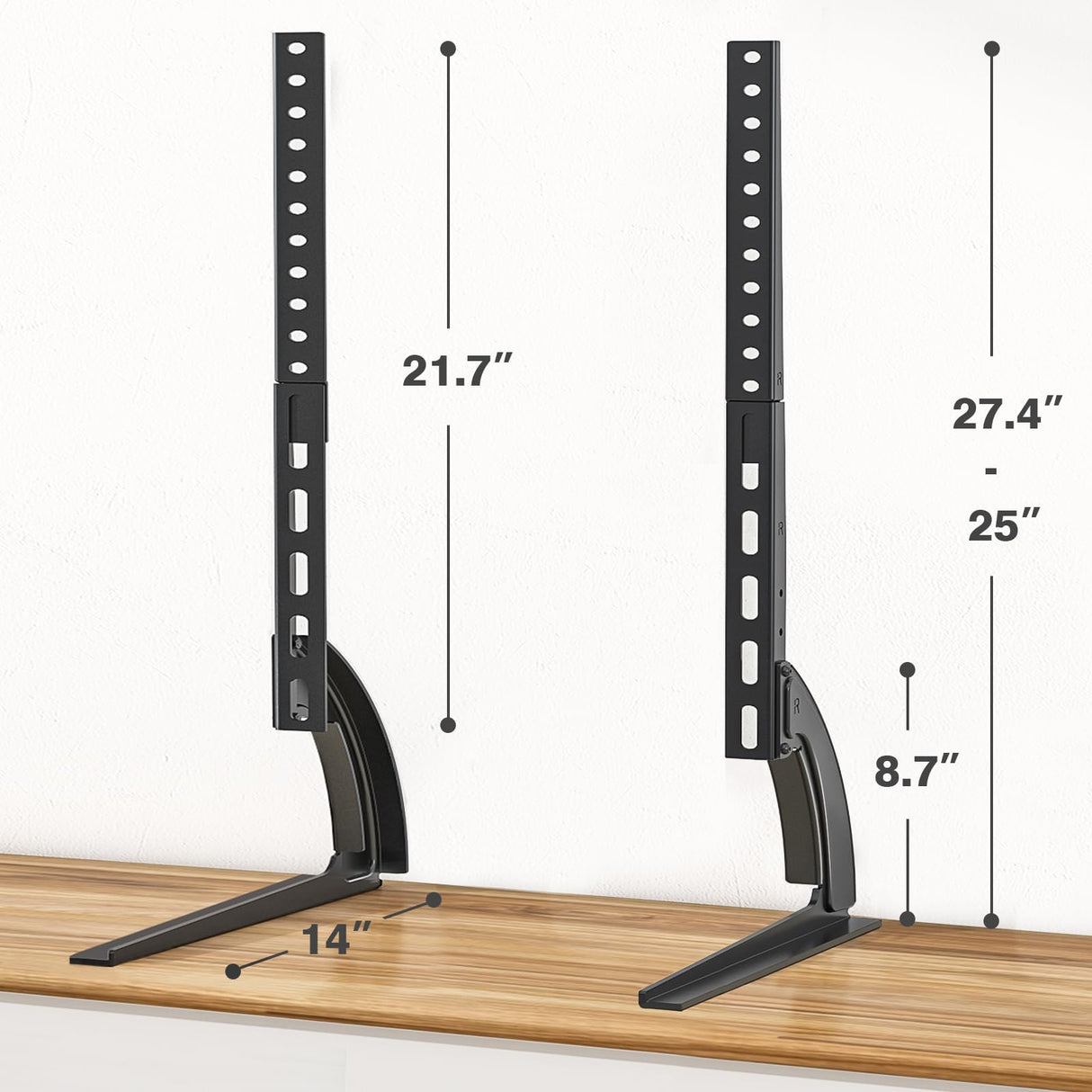 TAVR Universal Table Top TV Stand Mount for 27 30 32 37 40 43 47 50 55 60 65 Inch LCD LED Flat/Curved Screen TVs, Height Adjustable TV Legs, Strong TV Base Holds up to 88 lbs, Max VESA 800x500mm TAVR Furniture