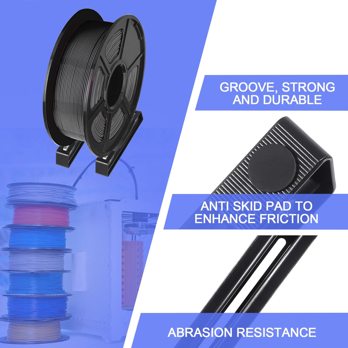 1 Pair 3D Printer Filament Spool Holder Filament Spool Holders Universal Spools for 3D Printing Materials Diitao