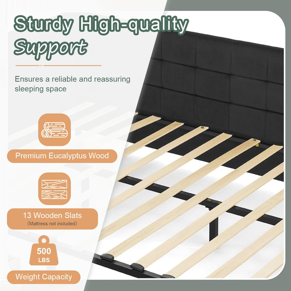 Queen Daybed with Storage Drawers, Modern Corner Tufted Velvet Upholstered Queen Size Sofa Day Bed Frame with Wooden Slats for Bedroom Guest Room Living Room, No Spring Boxes Needed, Black Antetek