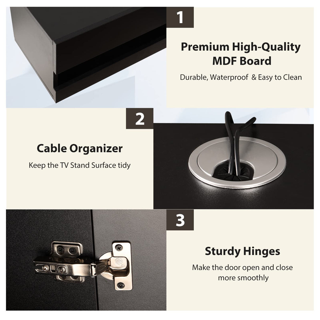 KELIXU Floating TV Stand Wall Mounted TV Shelf, Floating Entertainment Center Black TV Stand with Storage Media Console Shelf for Living Room, Bedroom - 39.4"(L) x 11.8"(W) x 10.2"(H) KELIXU