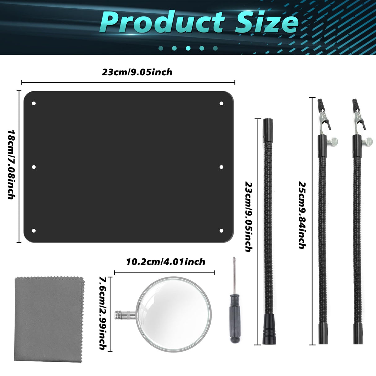 Helping Hands Soldering Station with 6X Magnifying Glass, Magnifier with 2 Adjustable Arms Solder Helping Hands, Soldering Holder Third Hand Tool for Electronic Repair Soldering Crafts Jewelry DIY NZQXJXZ