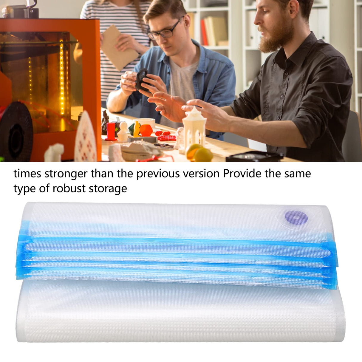 Filament Storage Bag, 20Pcs Vacuum Double Seal Water Proof Resealable Bag Widely Compatible Vacuum Sealed Bag Flexible Storage Dust Proof 3D Filament Storage for 3D Printer Filament Diydeg