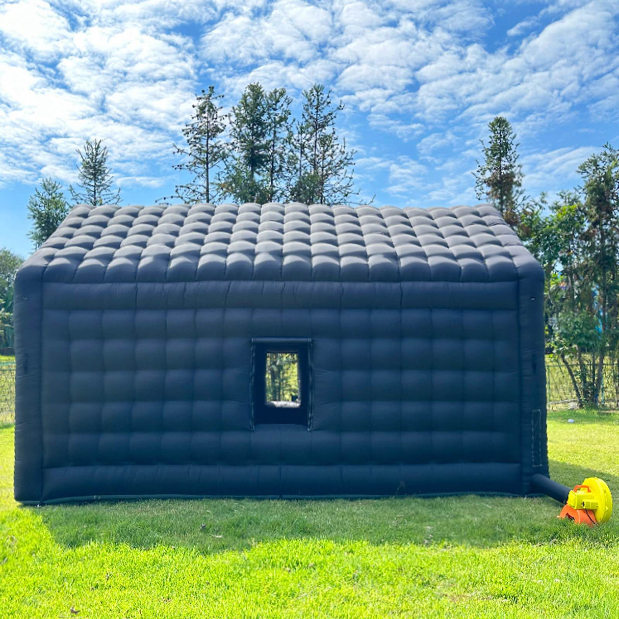 WARSUN Large Black Inflatable Nightclub 20x16.5x12Ft Inflatable Party Tent with Logo Area Inflatable Night Club Tent for Adults Wedding Birthday Raves Dance Floor Yard Party Business WARSUN