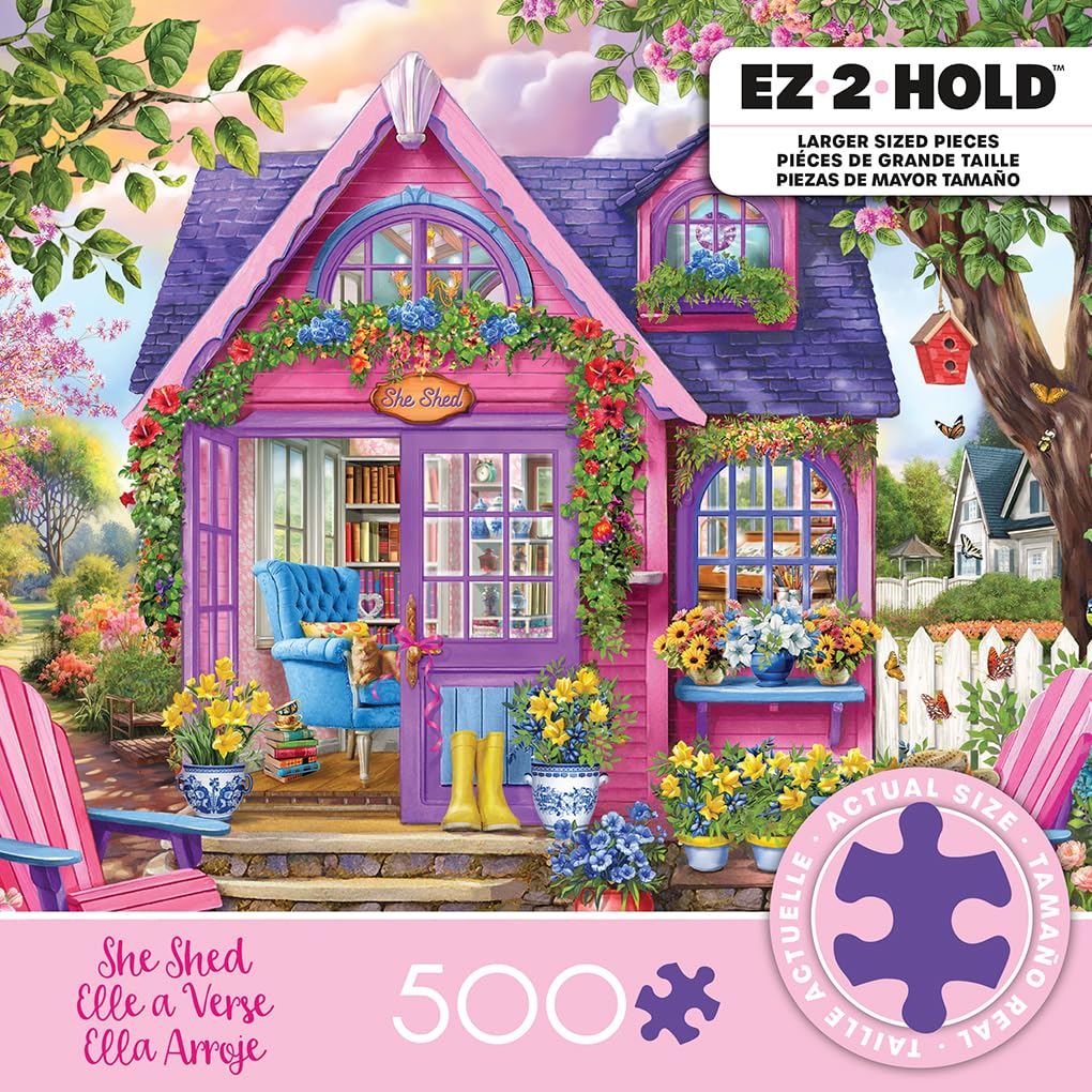 Ceaco - Chris Bigelow - She Shed - 500 Larger Sized Piece Jigsaw Puzzle Ceaco