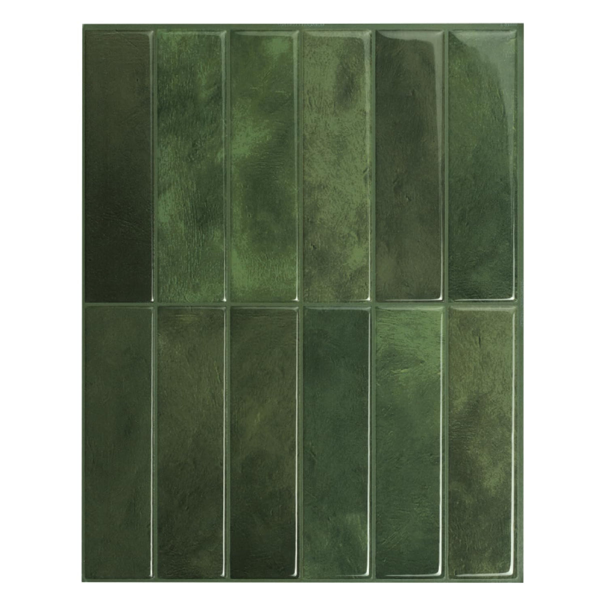Smart Tiles SMART TILES Peel and Stick Backsplash - 5 Sheets of 11.43'' x 9'' - 3D Adhesive Peel and Stick Tile Backsplash for Kitchen, Bathroom, Wall Tile, Sefrou Green Smart Tiles