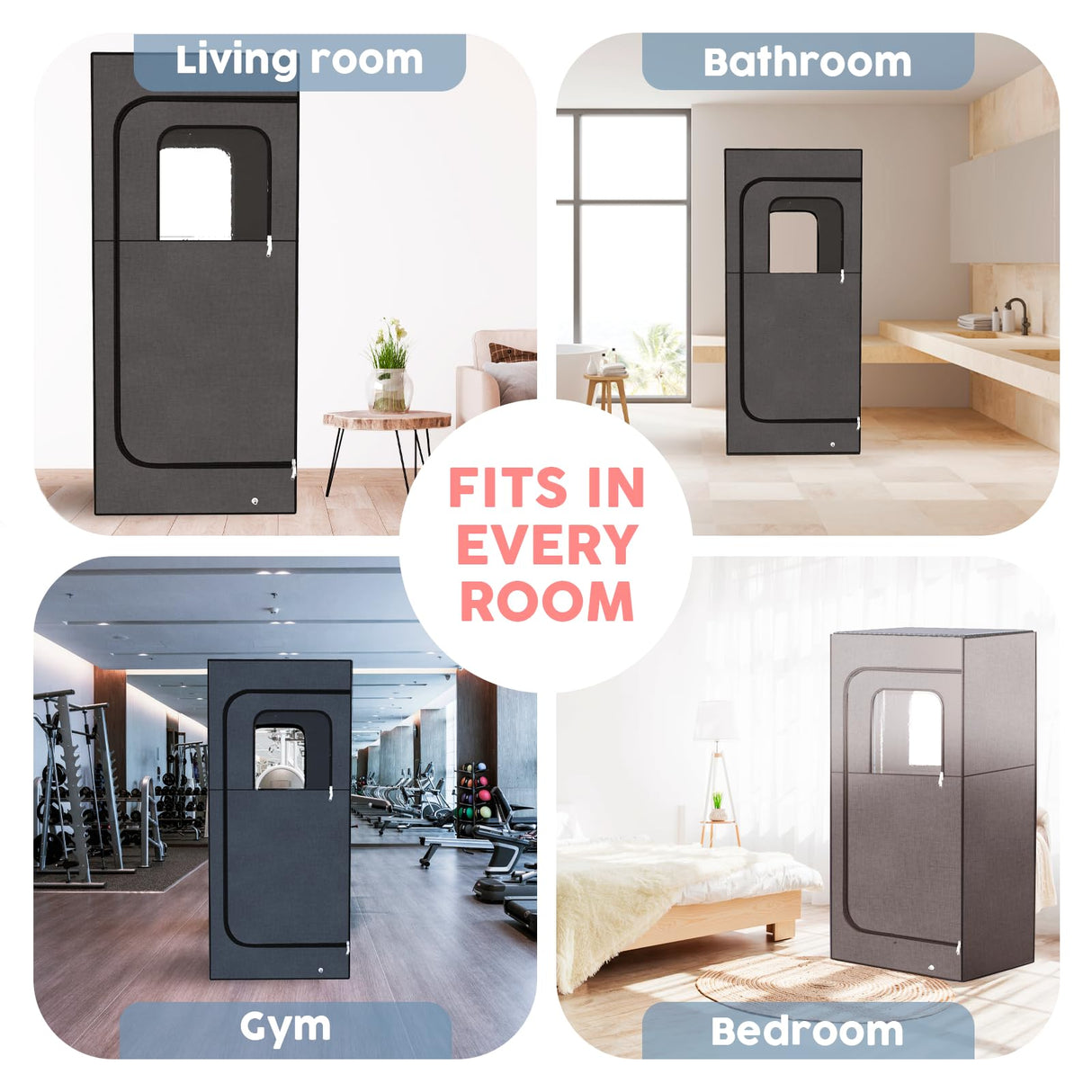 Adamson Full Size Portable Steam Sauna - Indoor Sauna Tent for Home Spa Relaxation + Boost Health and Recovery + 2.6L 1000W Steamer + Chair + Remote + Foot Massager - New - Nylon Black Adamson