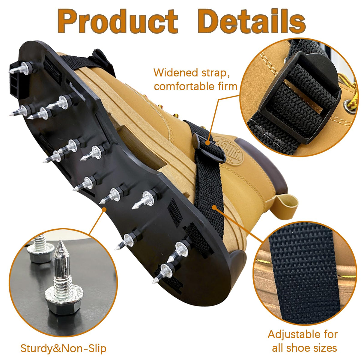 Epoxy Shoes, Gunite Spikes Shoes, Spike Shoes for Epoxy Flooring, with 1" Short Spikes Perfect For Epoxy Floor, Overlays, Epoxy Floor Kit, Garage Floor Epoxy Kit, Epoxy Garage Floor Coating Kit St !GIANTMAN