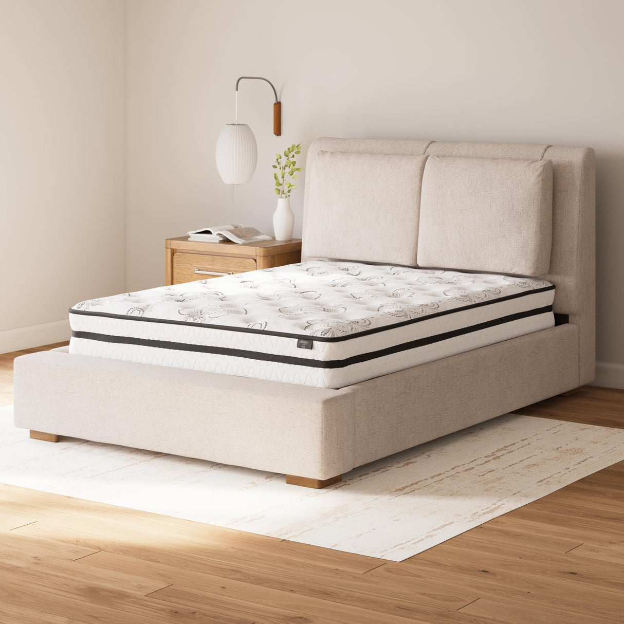 Signature Design by Ashley Queen Size Chime 10 Inch Medium Firm Hybrid Mattress with Cooling Gel Memory Foam Signature Design by Ashley