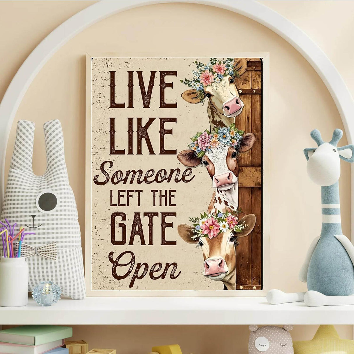 Highland Cow Diamond Art Kits for Adults,5D Motivational Quotes Full Round Drill Diamond Painting Kits for Adults Beginners,DIY Diamond Painting Gem Art Kits for Gift Home Wall Decor 12x16inch EIBEILI