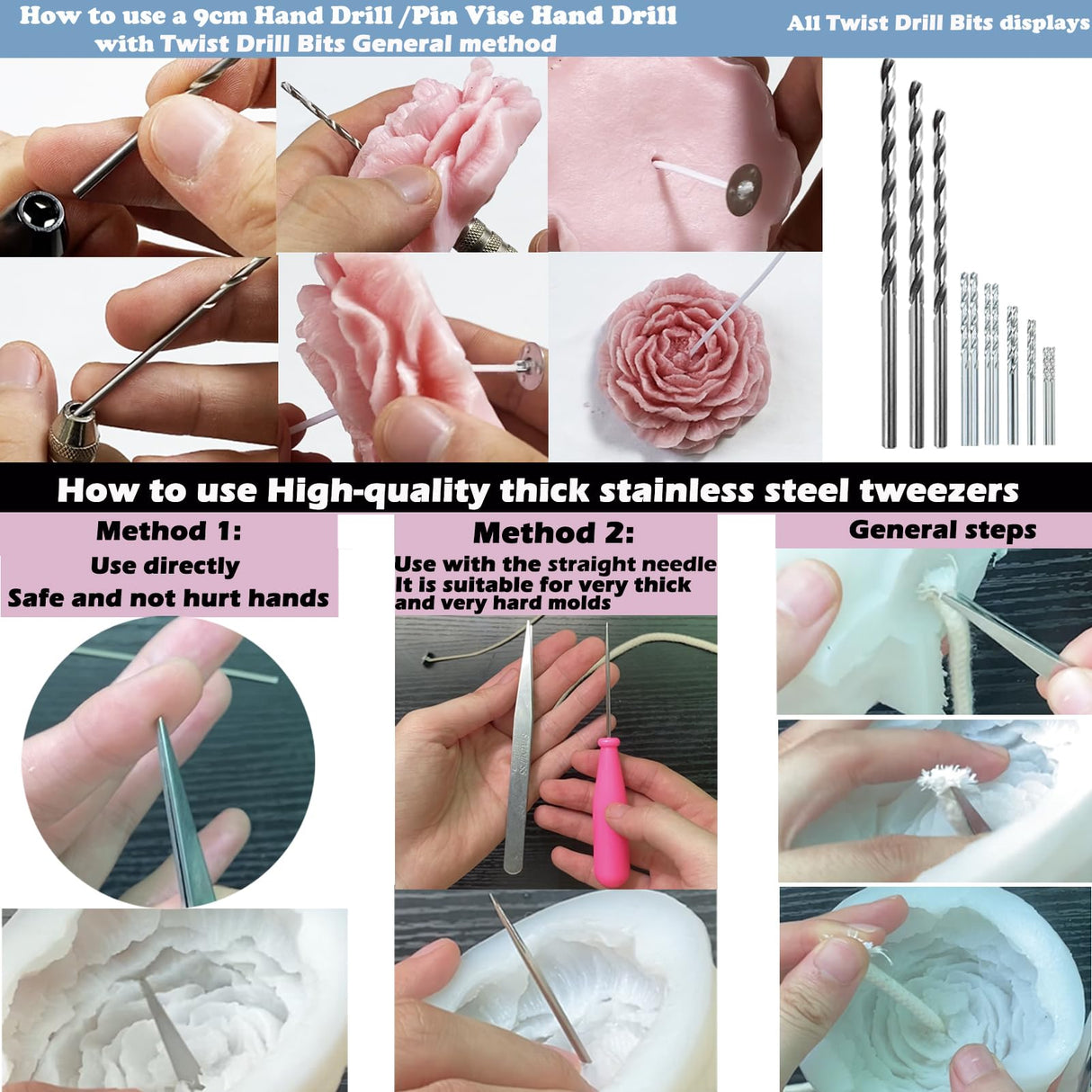 150PCS Candle Making Kits for Adults Beginners Adjustable Candlewick Hole Drill Needle for Candle,Hook Punch Needle Wick for Molds, Candle Tool Inserting Wick,Big Hole Long Needle for Taper molds TYMKLMZG