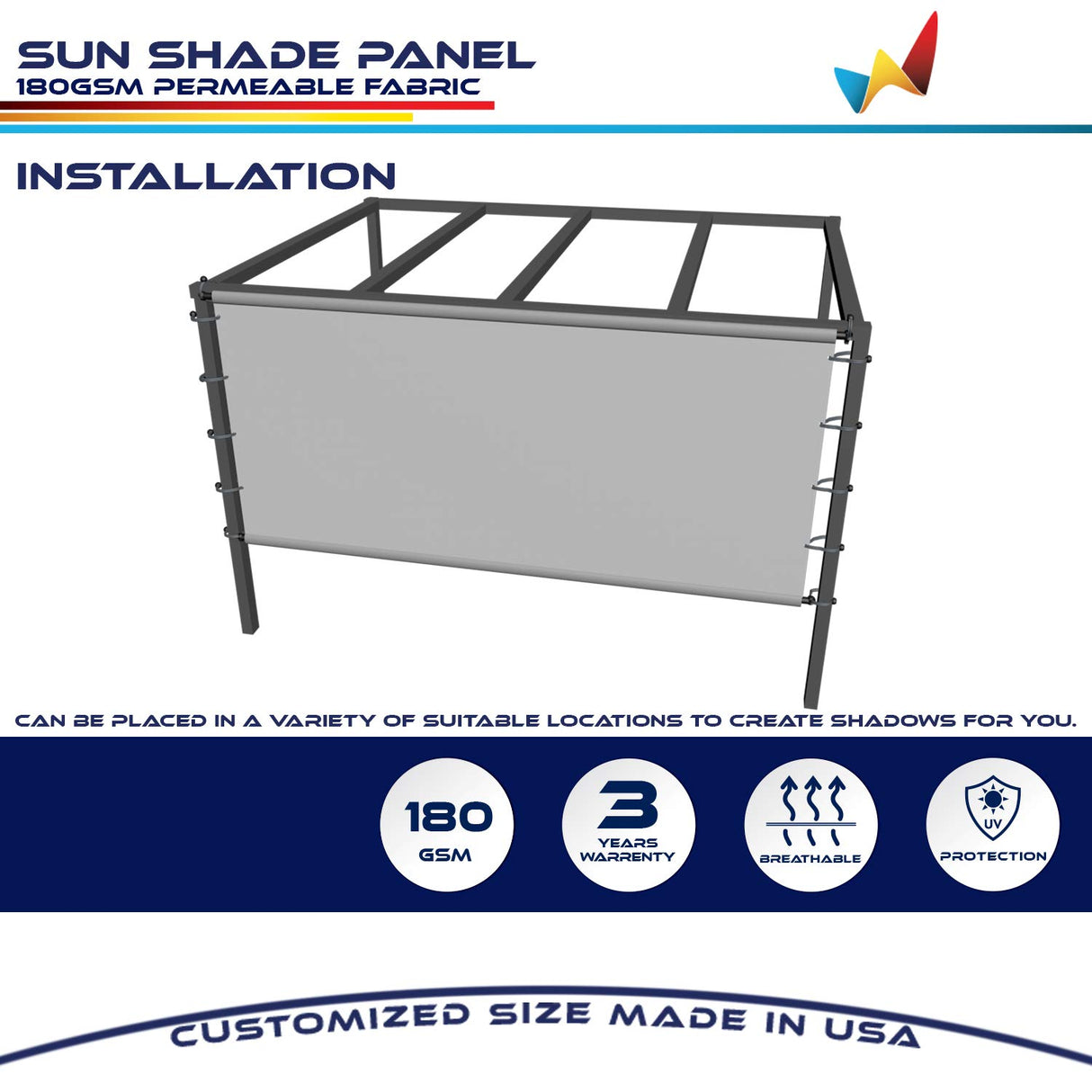 Windscreen4less 12'x18' Outdoor Pergola Replacement Shade Cover Canopy for Patio Privacy Shade Screen Panel with Grommets on 2 Sides Includes Weighted Rods Breathable UV Block Brown Windscreen4less