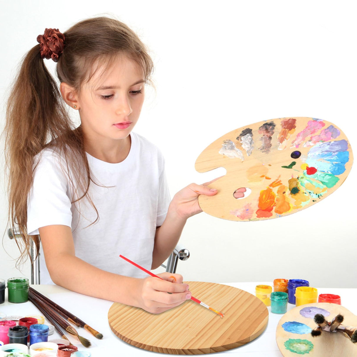 AWIZOM 2 Pack 12 Inch Round Wood Plaque Pine Wood Circle Plaque Unfinished Wooden Circle Signs Blank Round Wood Discs for DIY Craft, Painting, Engraving, Wood Carving, Home Decor(0.59 Inch Thick) AWIZOM