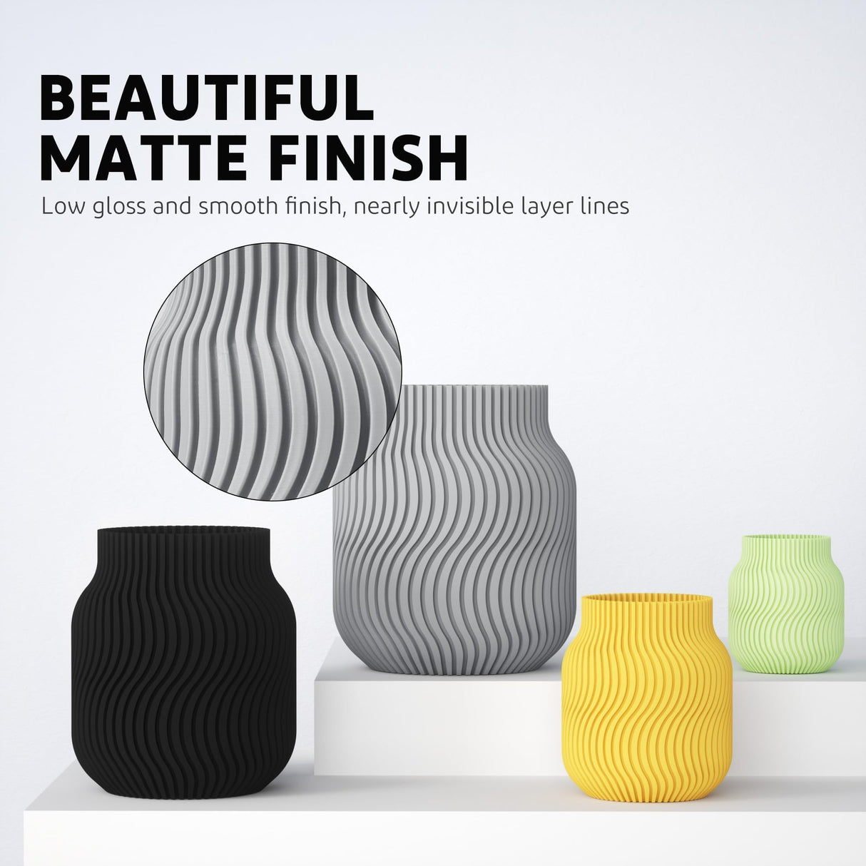 ELEGOO Matte PLA Filament Beige 1KG, 1.75mm 3D Printer Filament Dimensional Accuracy +/- 0.02mm, 1kg Carboard Spool (2.2lbs) for Most FDM 3D Printers ELEGOO