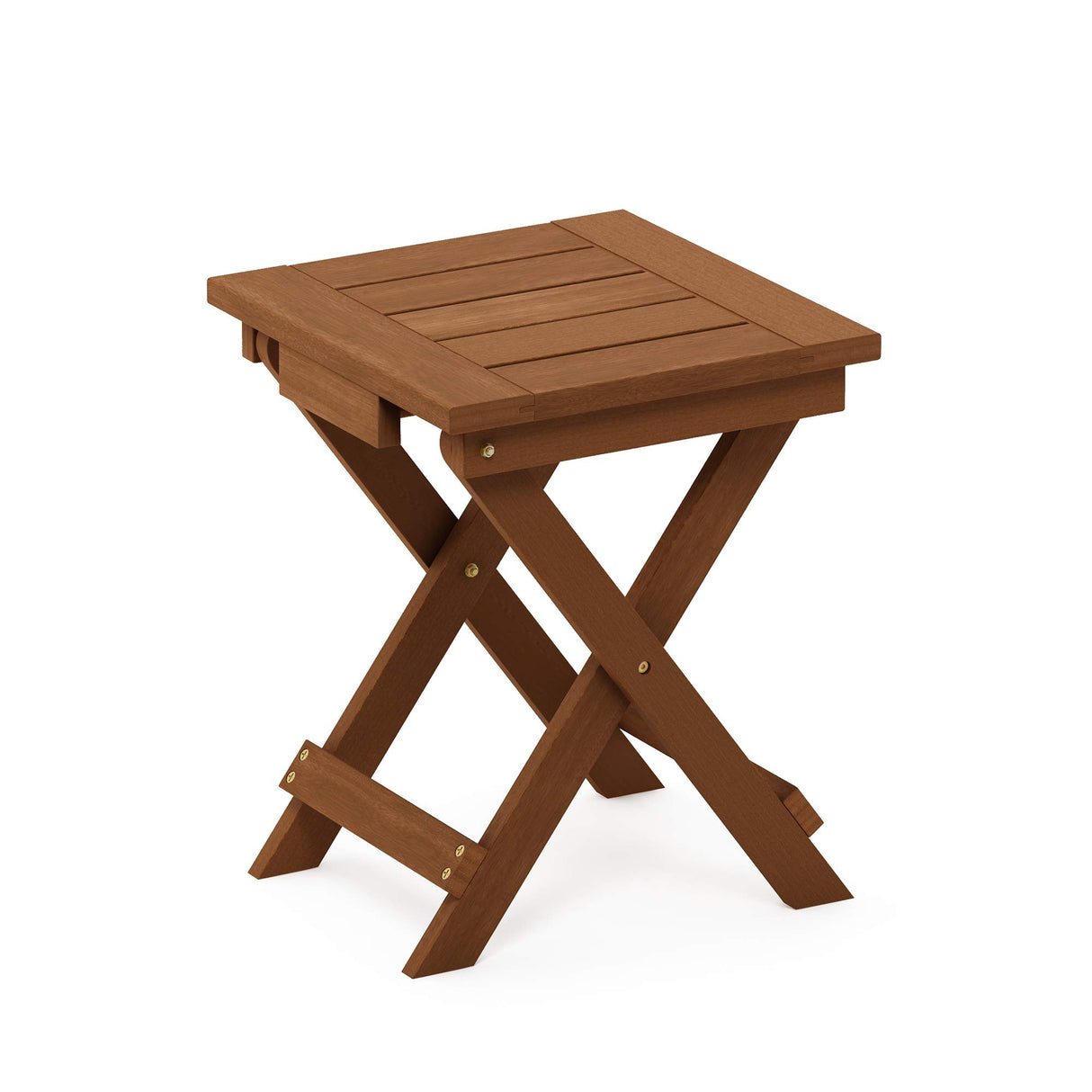 Furinno FG18556 Tioman Hardwood Patio Furniture Outdoor Folding Table Small, Natural Furinno
