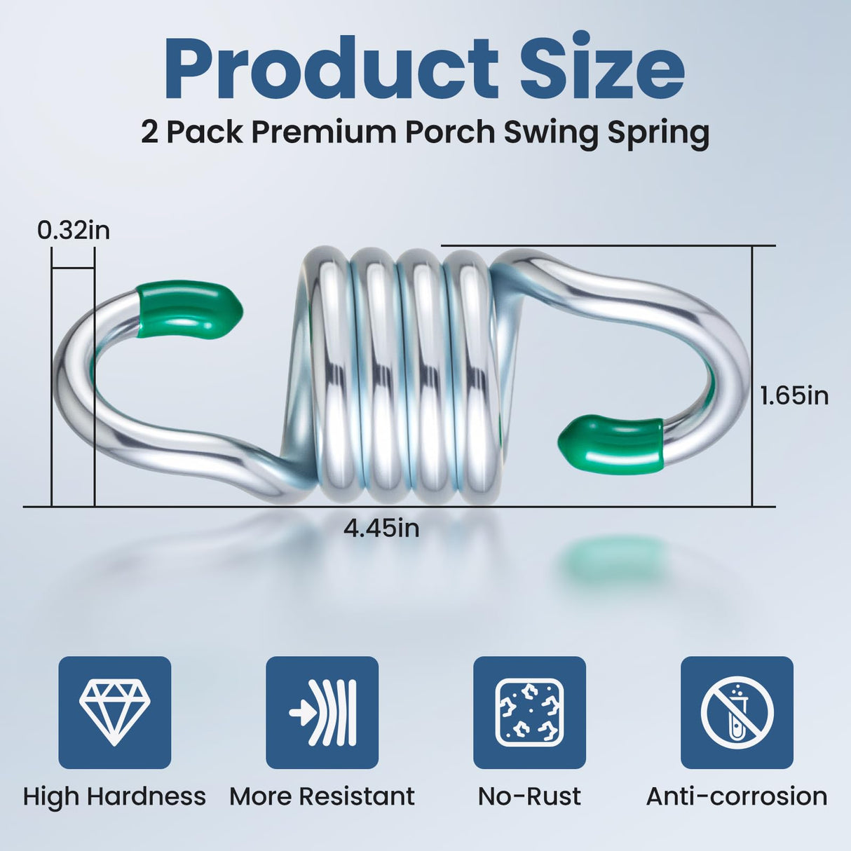 Heavy Duty Hammock Hanging Kit, 2 Pack 1300LBS Capacity M8 Spring Hammock Chair for Outdoor Indoor Activity of Porch Swings Hanging Chairs. Aheucndg