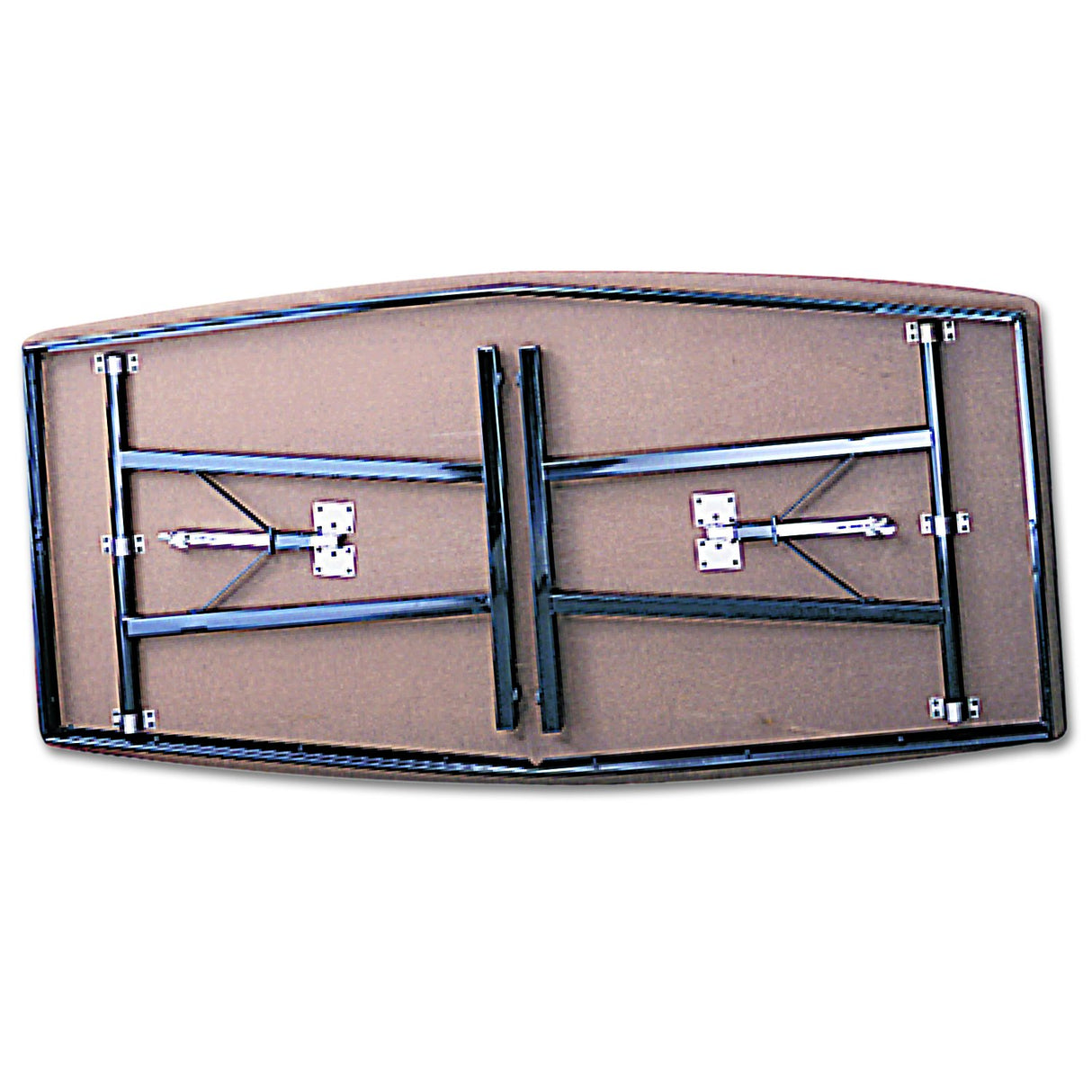 Barricks ECT-368WA WA Economy Conference Folding Table Boat 96w x 36d x 30h Walnut/Black Barricks