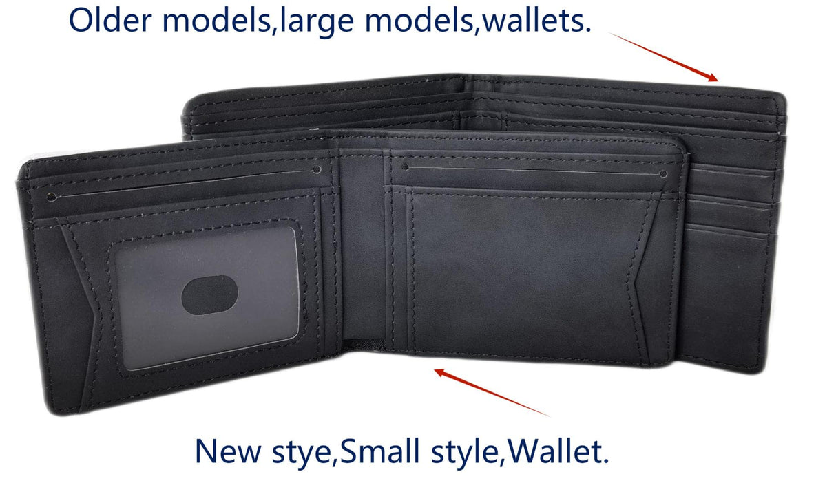 2 Pieces Sublimation Wallet Blank Leather Men's Money Clip Front Pocket slim Bi-fold DIY Craft (Black) WoodArtSupply