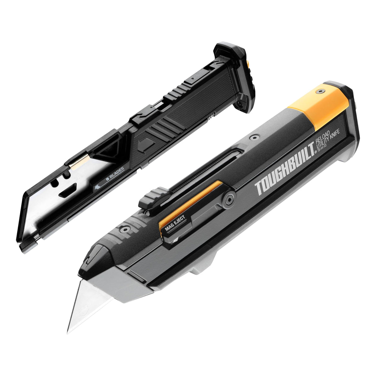 ToughBuilt Utility Knife + 2 Blade Mags, (TB-H4S2-03) ToughBuilt