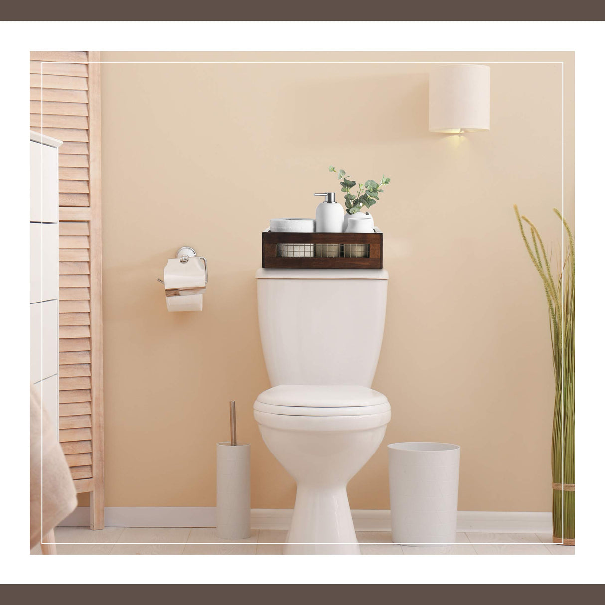 NAGAWOOD Wooden Countertop Baskets Set of 2 for Kitchen, Bathroom, Pantry|Wall Mount Upgrade with Full Accessories| Rustic Nesting Boxes|Wooden Organizer Crates for Fruit, Vegetables, Produce, Bread NAGAWOOD