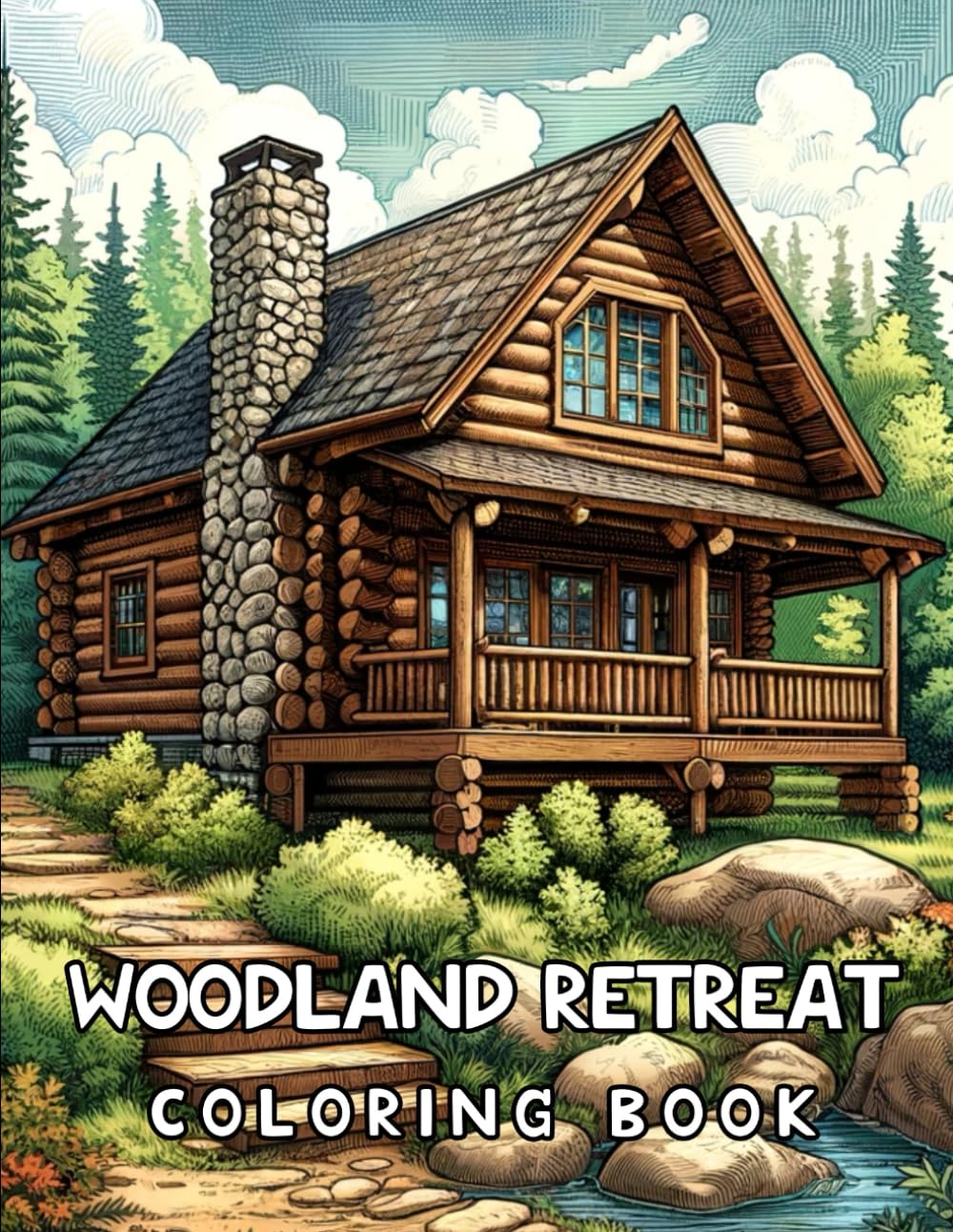 Woodland Retreat Coloring Book: A Serene Coloring Journey Through Nature For Relaxation And Stress Relief WoodArtSupply