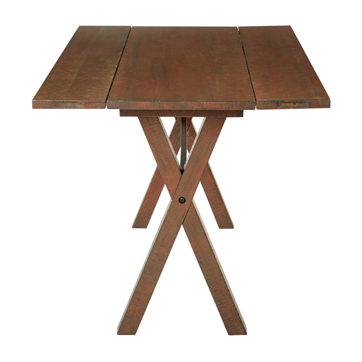 OSP Home Furnishings McKayla Flip-Top Expanding Desk to Dining Table, Distressed Brown Finish OSP Home Furnishings