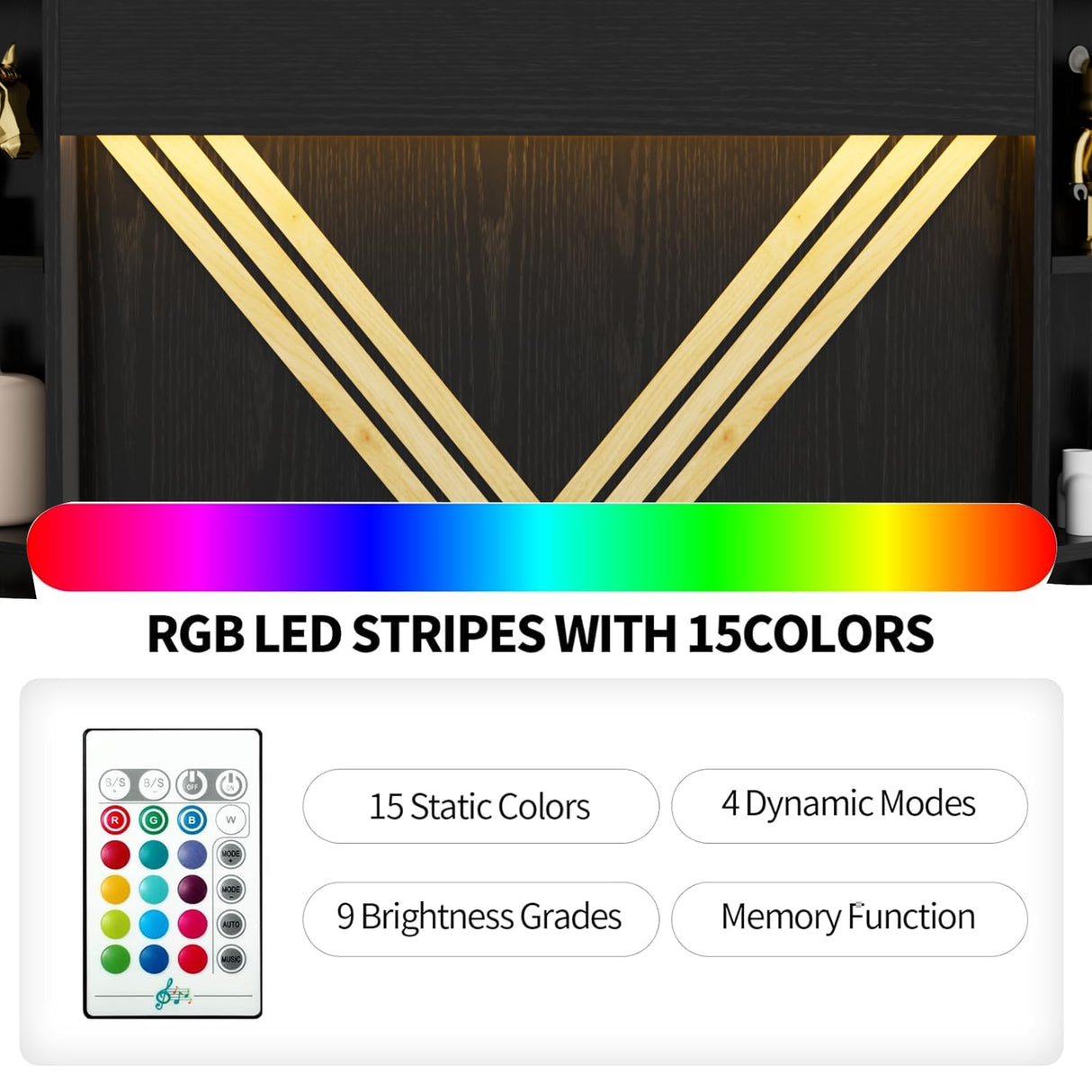 VOWNER 39.3" H Modern Reception Desk with LED Lighting, Office Counter with Display Cabinet, Secretary Desk with Power Outlets – Front Desk for Salon, Lobby – White (55.1" W x 21.2" D x 39.3" H) VOWNER