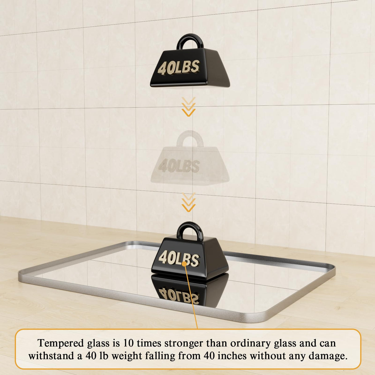 MODCART Silver Bathroom Mirrors for Wall, 55X30 Inch Rounded Rectangle Mirror, Silver Bathroom Vanity Mirror, Metal Framed Wall-Mounted Mirror(Horizontally or Vertically, Tempered Glass MODCART